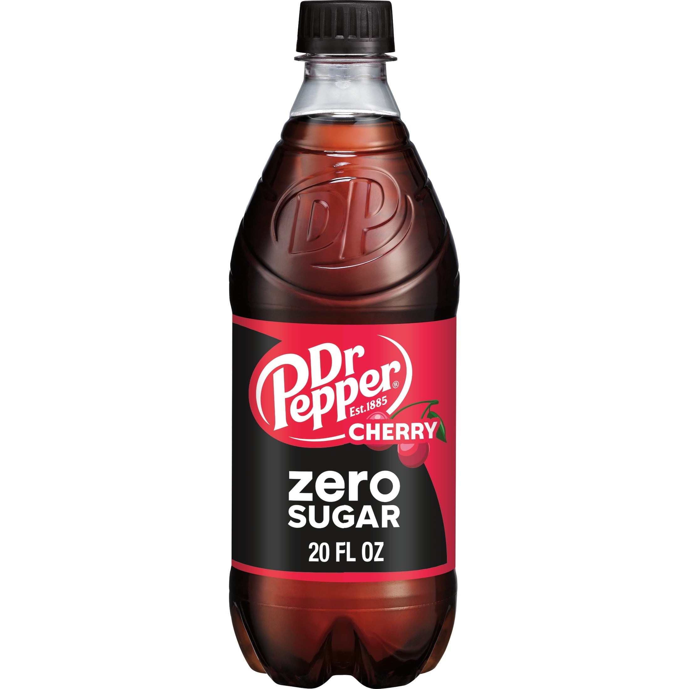 Dr Pepper Cherry Zero Sugar Soda, 20 fl oz Bottle